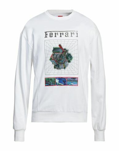 Ferrari Man Sweatshirt White Cotton Cover