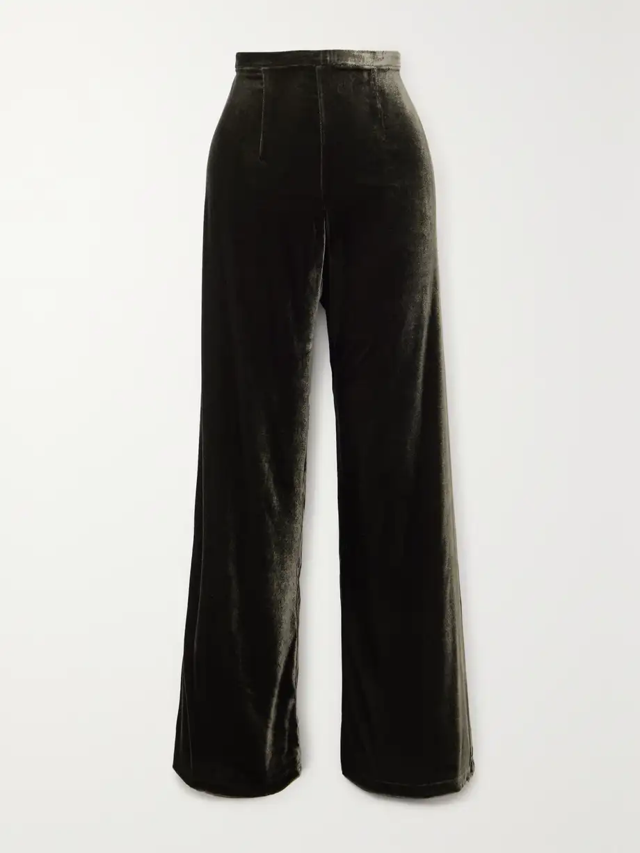 Le Kasha - San Polo Velvet Wide-leg Pants - Brown Cover