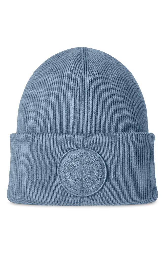 Canada Goose Arctic Merino Wool Toque Beanie in Ozone Blue Cover