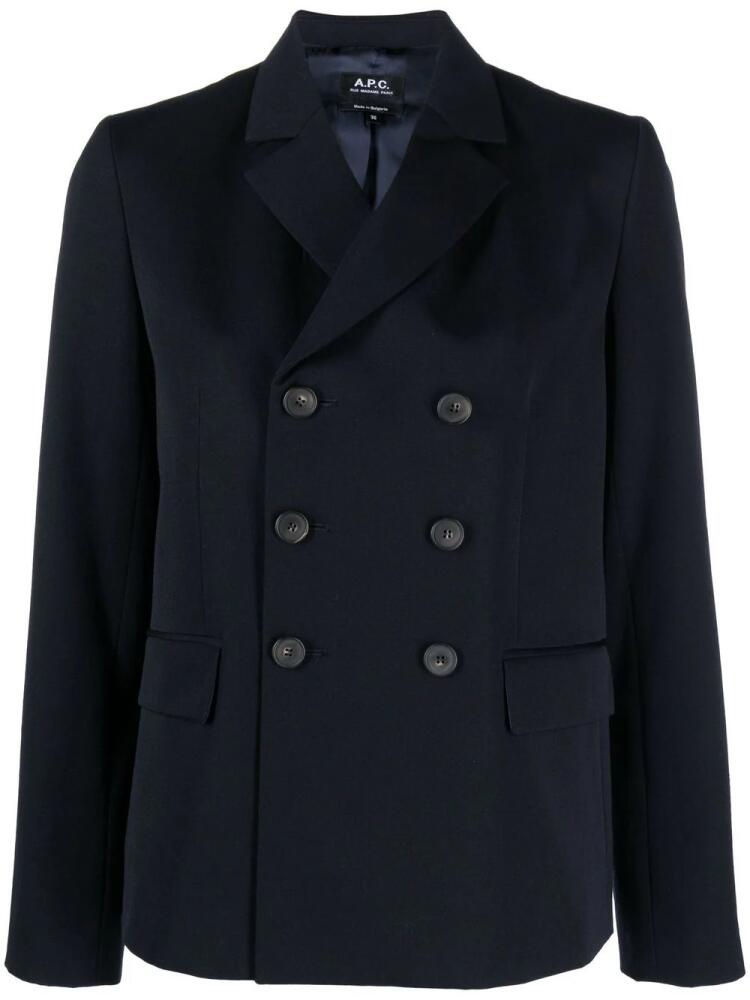 A.P.C. double-breasted jacket - Blue Cover