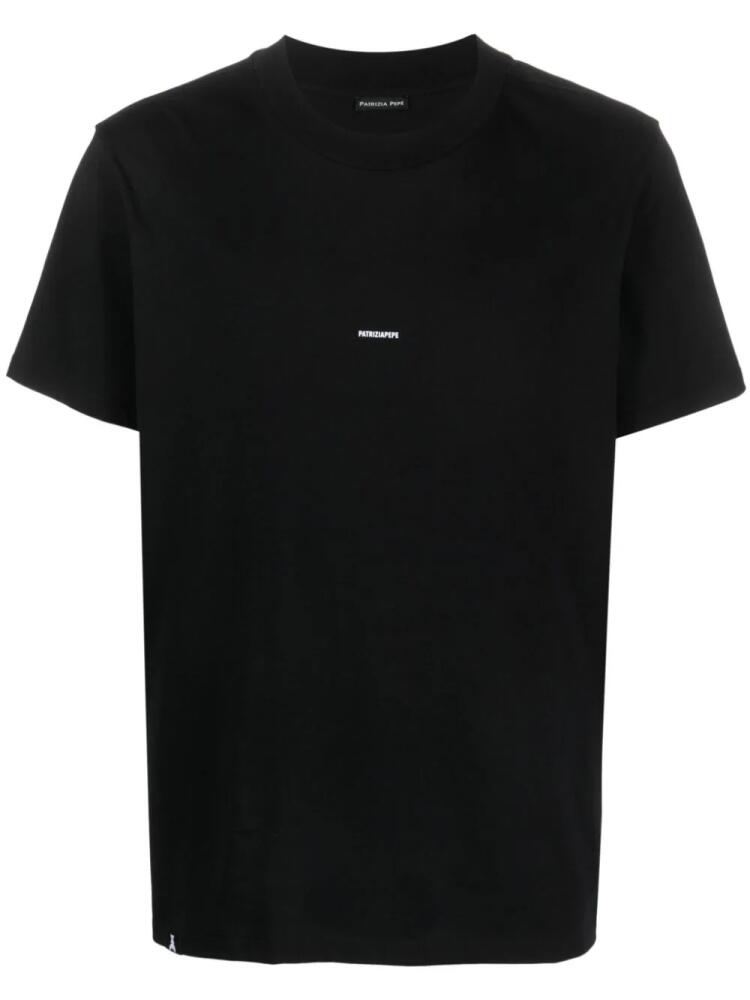 Patrizia Pepe logo-print cotton T-shirt - Black Cover