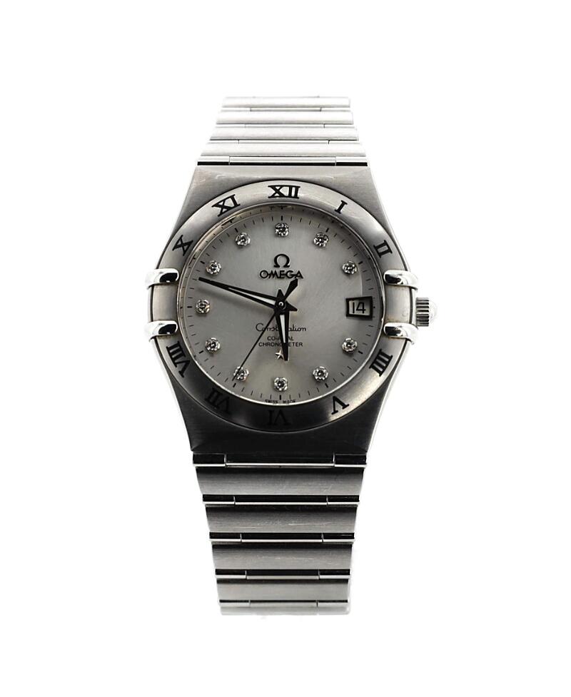 Pre-Owned Omega Constellation Co-Axial Chronometer Automatic Watch in Stainless Steel with Diamond Markers 35mm Cover