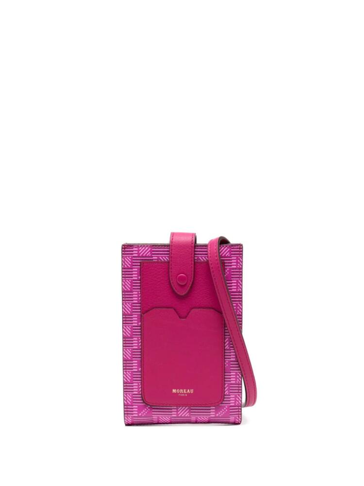 Moreau small cross leather bag - Pink Cover