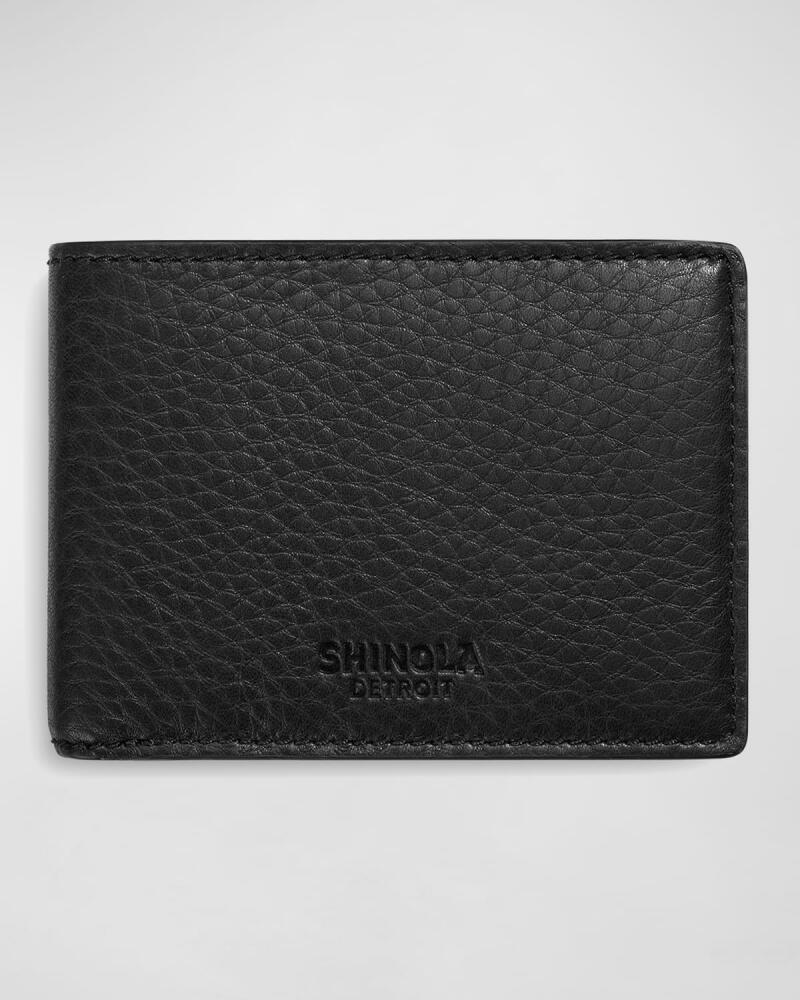 Shinola Men's Slim Leather Bifold Wallet Cover