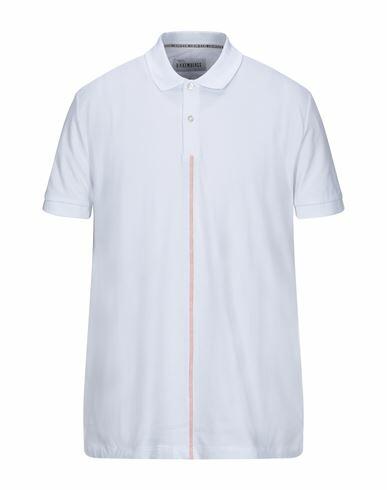 Bikkembergs Man Polo shirt White Cotton, Elastane Cover