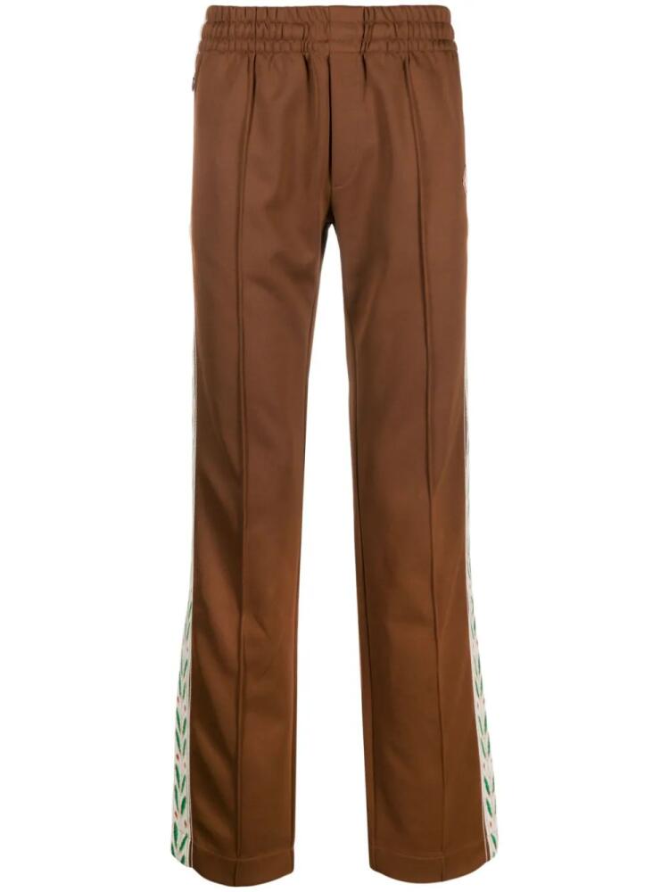 Casablanca logo-patch straight track pants - Brown Cover