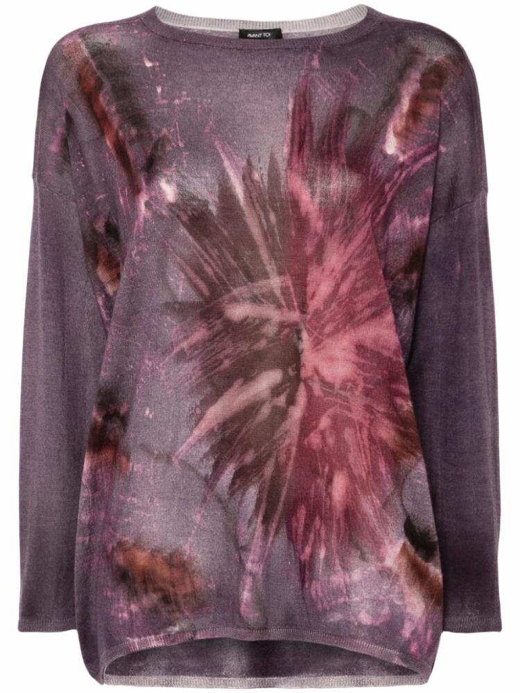 Avant Toi abstract- print sweater - Purple Cover