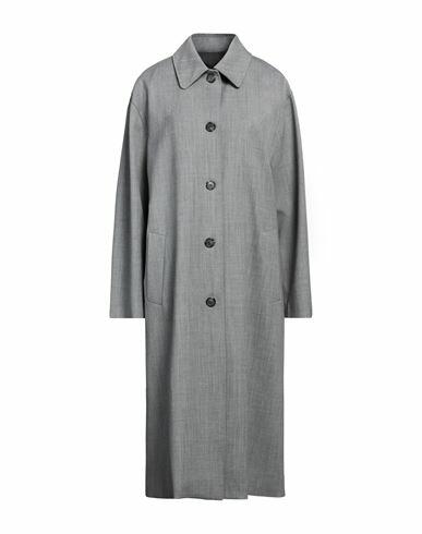 Nili Lotan Woman Overcoat & Trench Coat Grey Polyester, Virgin Wool, Elastane Cover