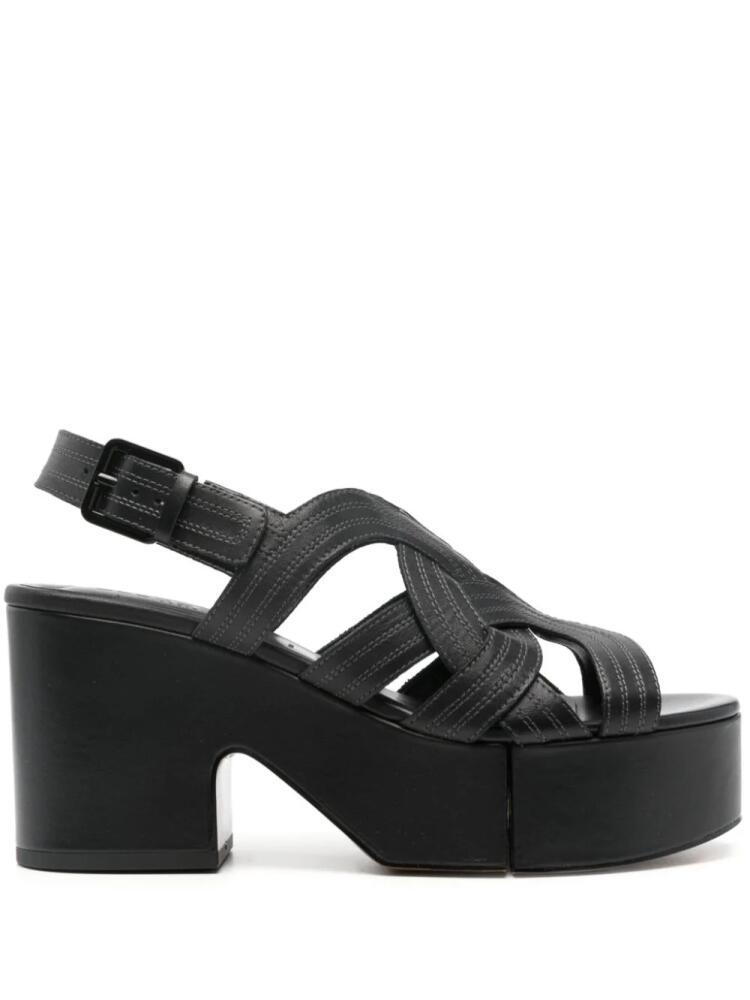 Clergerie Chou 95mm leather platform sandals - Black Cover