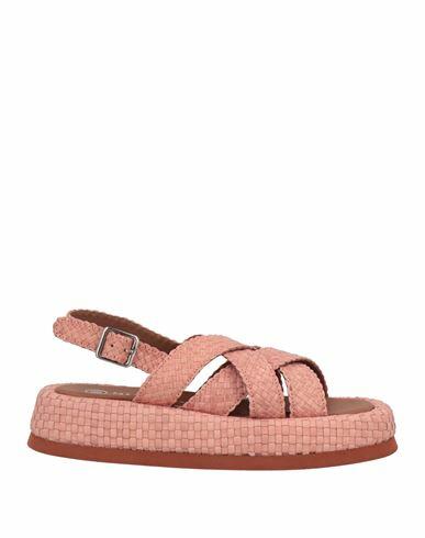 Pas De Rouge Woman Sandals Pastel pink Leather Cover