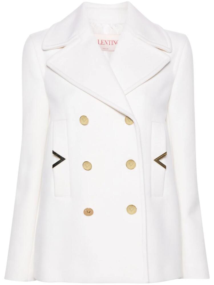 Valentino Garavani VLogo double-breasted jacket - White Cover