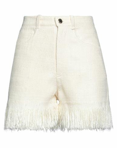 Chloé Woman Shorts & Bermuda Shorts Ivory Silk Cover