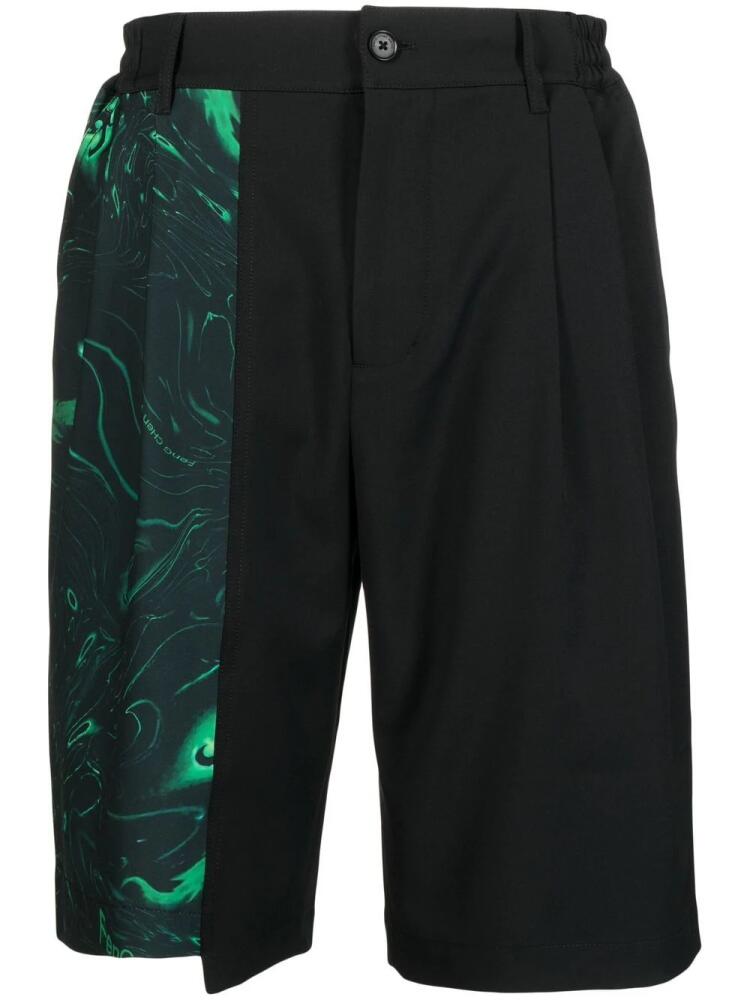 Feng Chen Wang swirl-print knee-length shorts - Green Cover