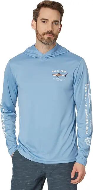 Salty Crew Bruce Hooded Sunshirt (Marine Blue) Men's Clothing Cover