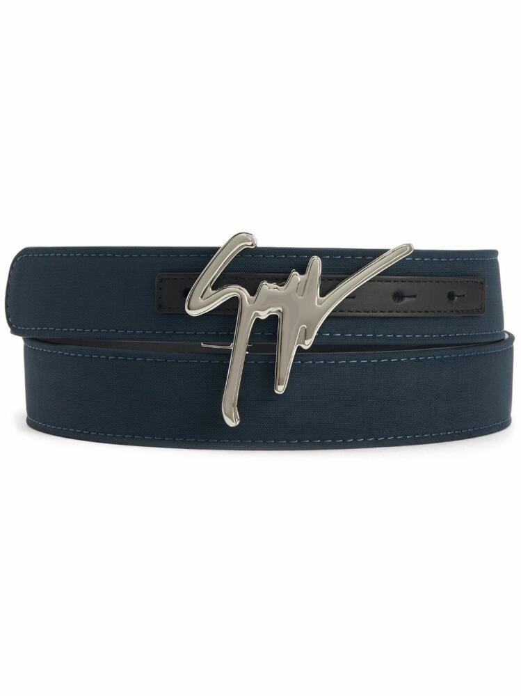 Giuseppe Zanotti Giuseppe logo-lettering belt - Blue Cover