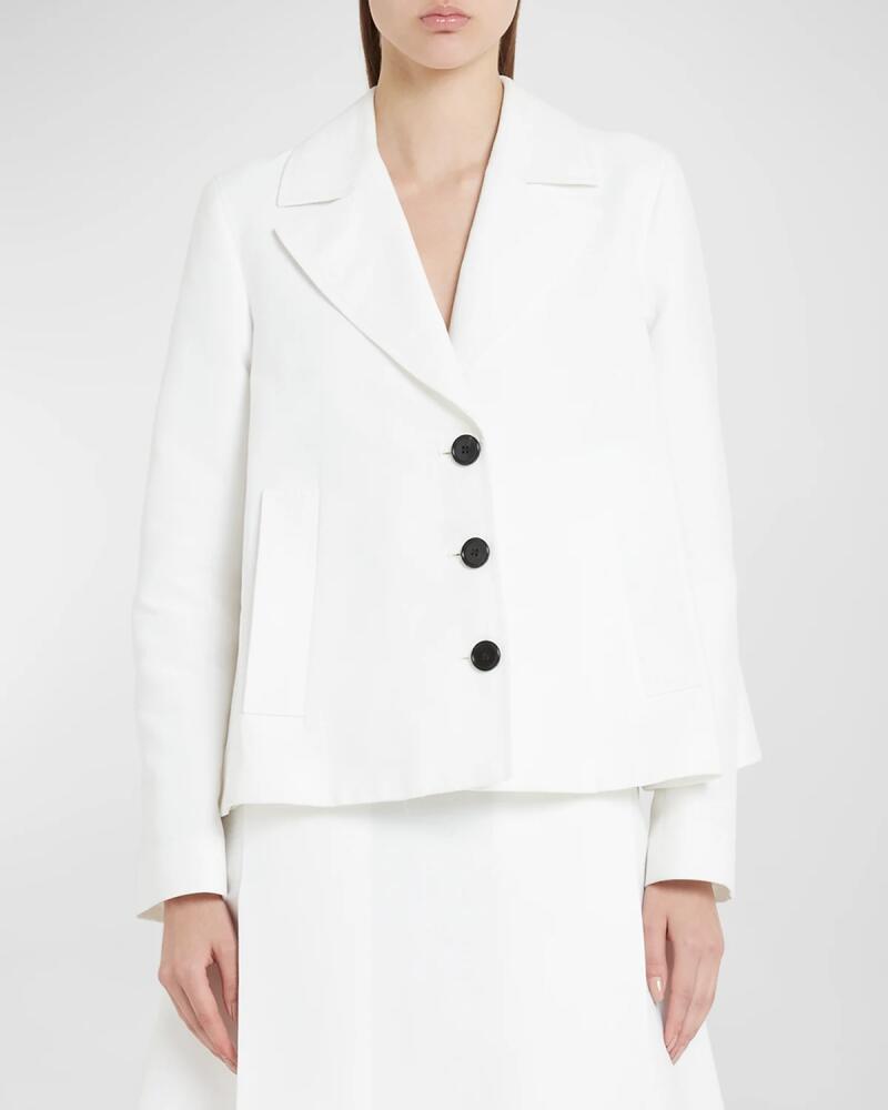 Marni Short Trench Coat with Inverted Pleat Cover