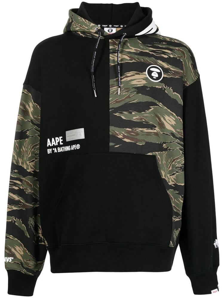 AAPE BY *A BATHING APE® camouflage-print pullover hoodie - Black Cover