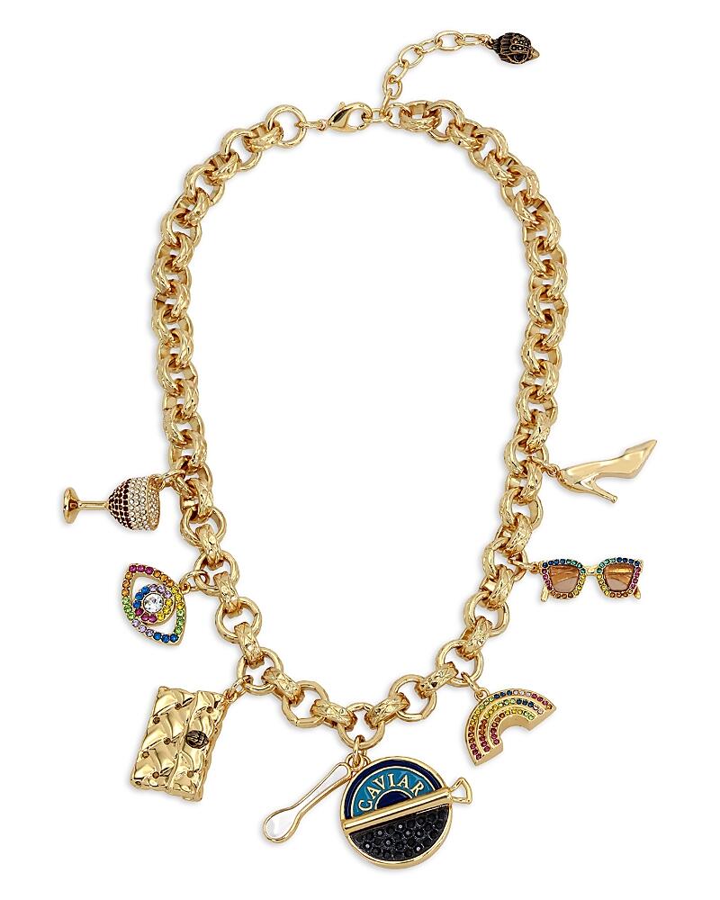 Kurt Geiger London Multicolor Stone Signature Mixed Charm Statement Necklace, 16-18 Cover