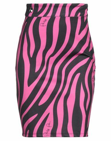 Philipp Plein Woman Mini skirt Fuchsia Polyester, Elastane Cover