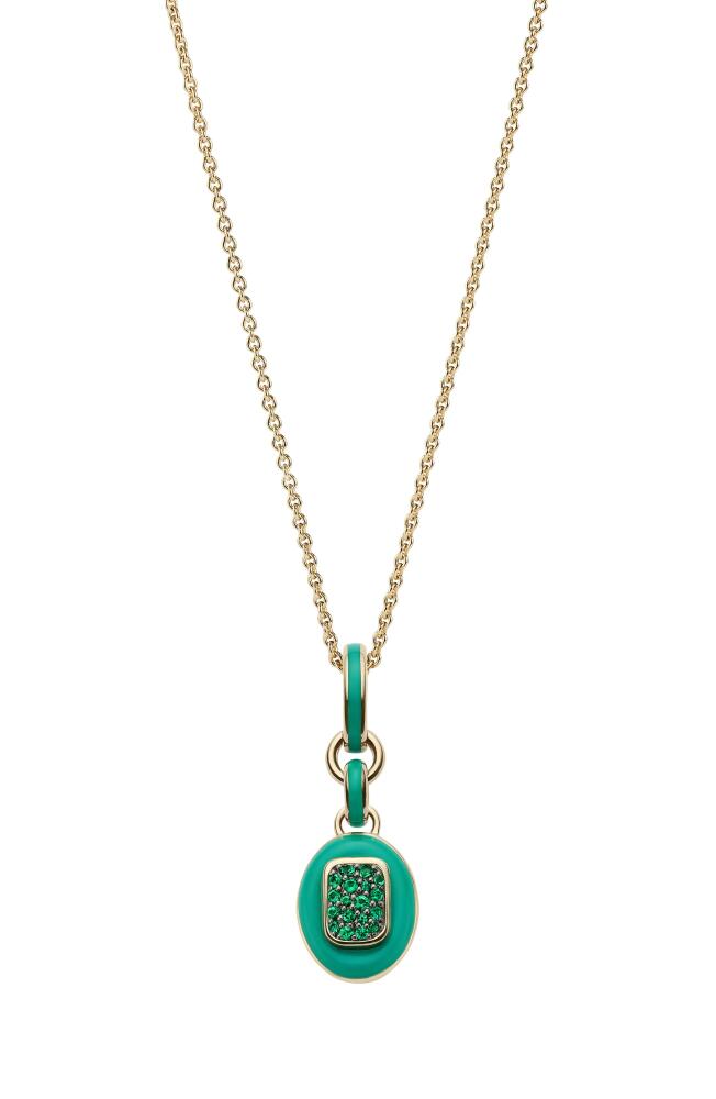 Cast The Stone Charm Necklace in Emerald Cover