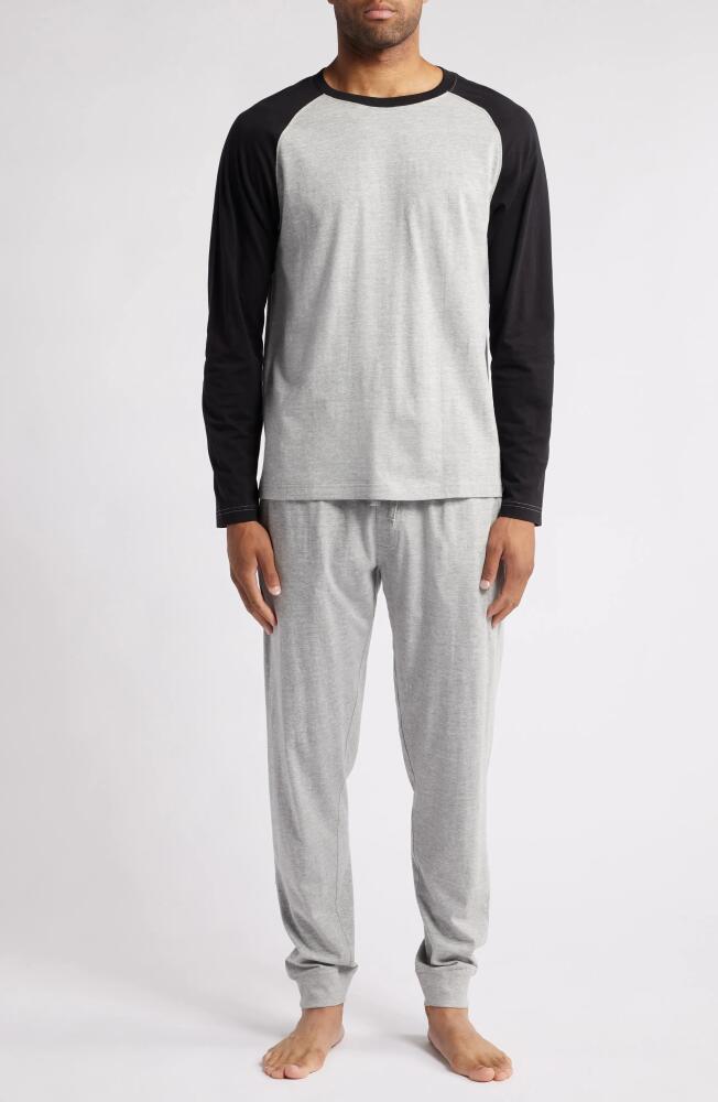 Majestic International Pine Valley Jogger Pajamas in Heather Grey Black Cover