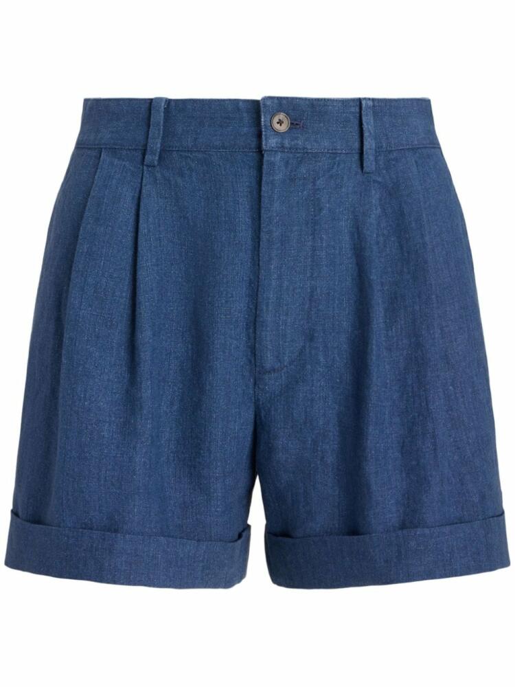 Polo Ralph Lauren pleated mid-rise shorts - Blue Cover