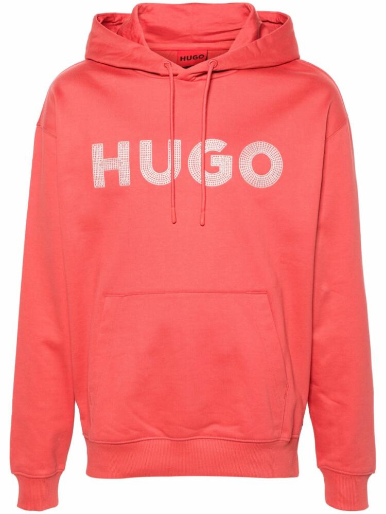 HUGO Drochood cotton hoodie - Red Cover