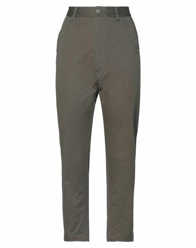 Virna Drò Woman Pants Military green Cotton, Elastane Cover