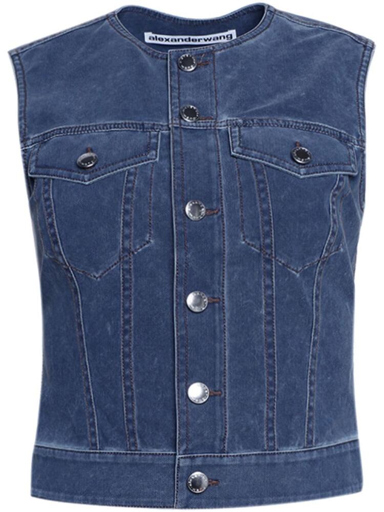 Alexander Wang round-neck waistcoat - Blue Cover