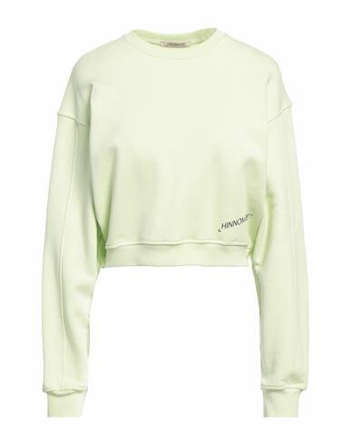 Hinnominate Woman Sweatshirt Light green Cotton, Elastane Cover