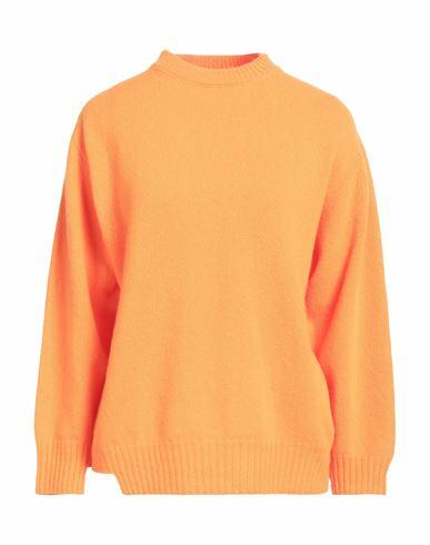 Solotre Woman Sweater Orange Wool, Cashmere Cover