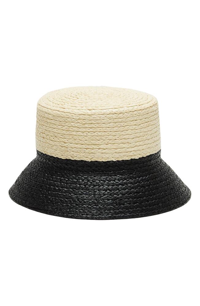 Eugenia Kim Jonah Raffia Bucket Hat in Ivory/Black Cover