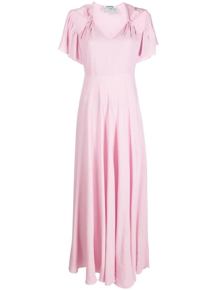 Vivetta ruched cut-out maxi dress - Pink Cover