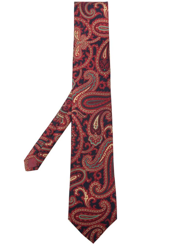 FURSAC Claret paisley-print silk tie - Red Cover