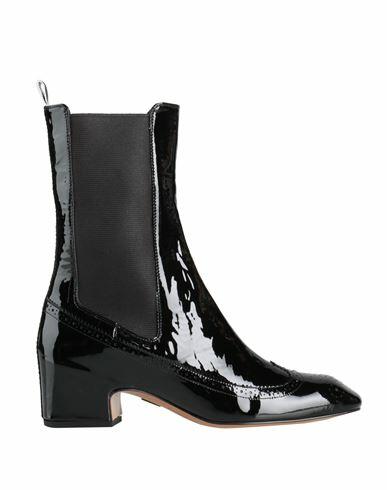 Thom Browne Woman Ankle boots Black Leather, Textile fibers Cover