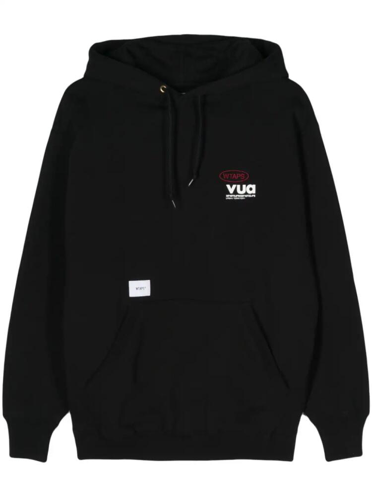 WTAPS logo-embroidered hoodie - Black Cover