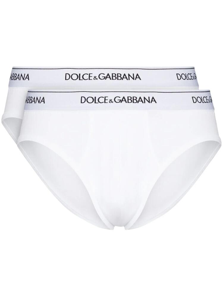 Dolce & Gabbana logo-waistband boxer briefs (pack of two) - White Cover