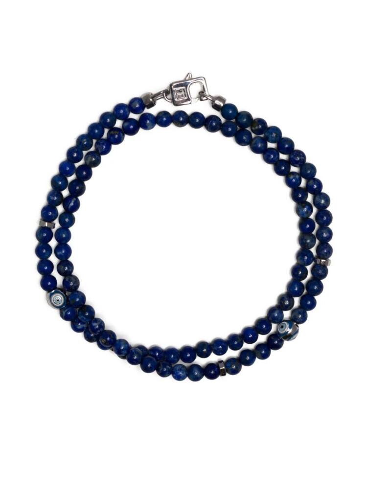 Tateossian silver-plated beaded necklace - Blue Cover