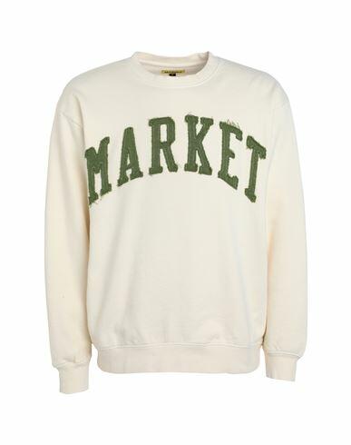 Market Market Vintage Wash Crewneck Man Sweatshirt Ivory Cotton Cover