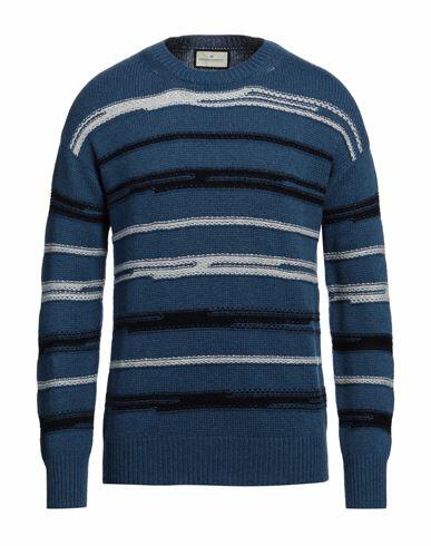 Bruno Manetti Man Sweater Blue Cashmere Cover