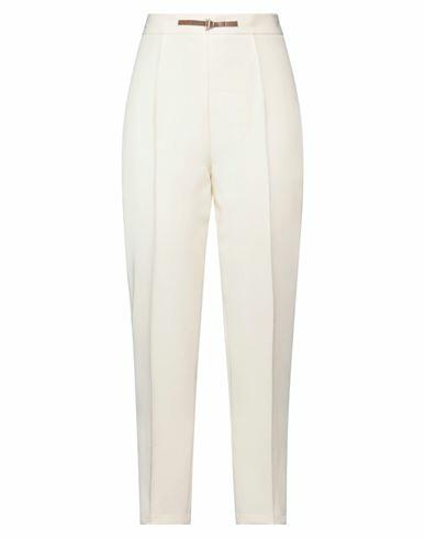 Biancoghiaccio Woman Pants Ivory Polyester, Elastane Cover