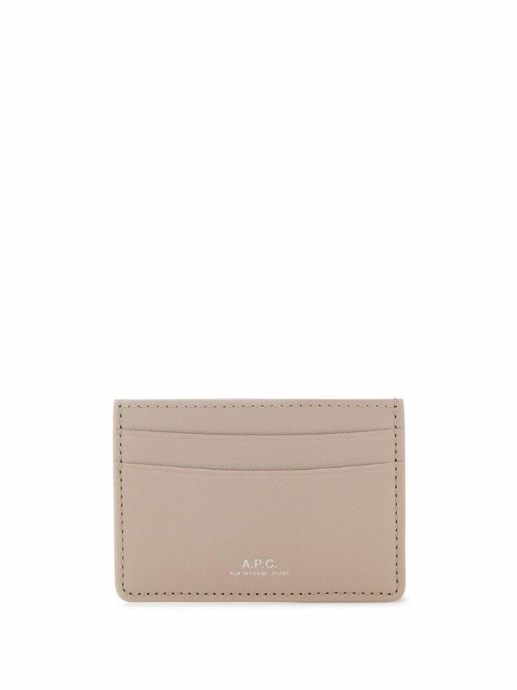 A.P.C. logo print cardholder - Pink Cover