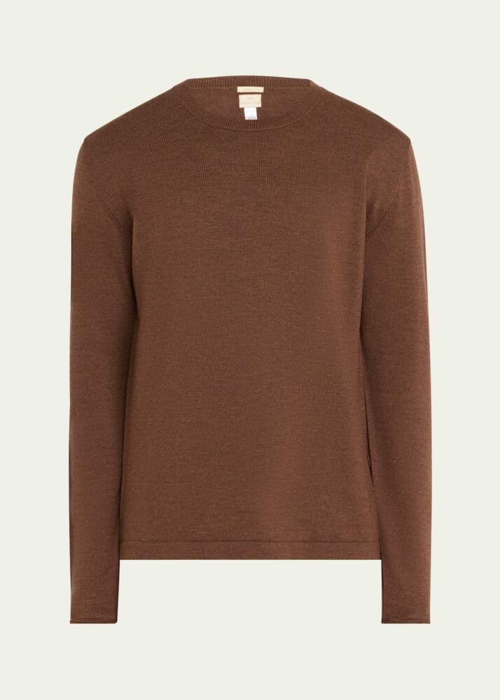 Massimo Alba Men's Mouline Wool Crewneck Sweater Cover