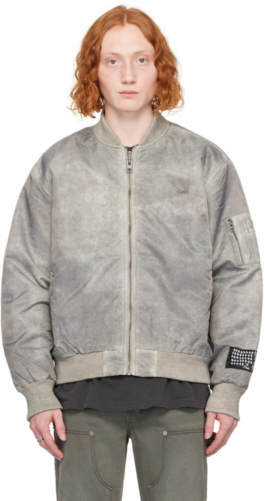 Ksubi Gray Royalty Bomber Jacket Cover