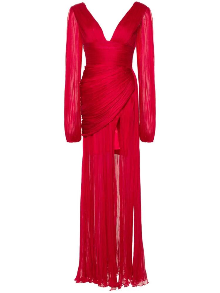 Iris Serban Leona plissé maxi dress - Red Cover