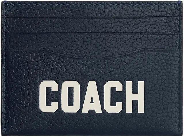 COACH Card Case With Coach Graphic (Dark Navy) Wallet Handbags Cover