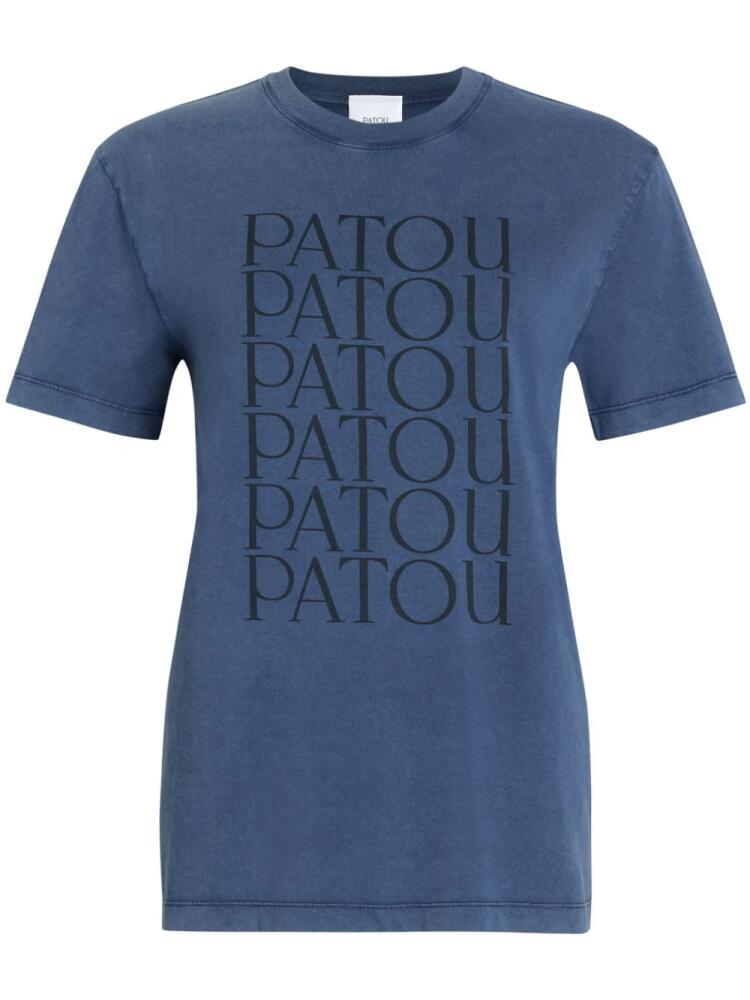 Patou logo-print T-shirt - Blue Cover