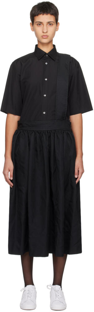 Black Comme des Garçons Black Shoulder Strap Midi Skirt Cover