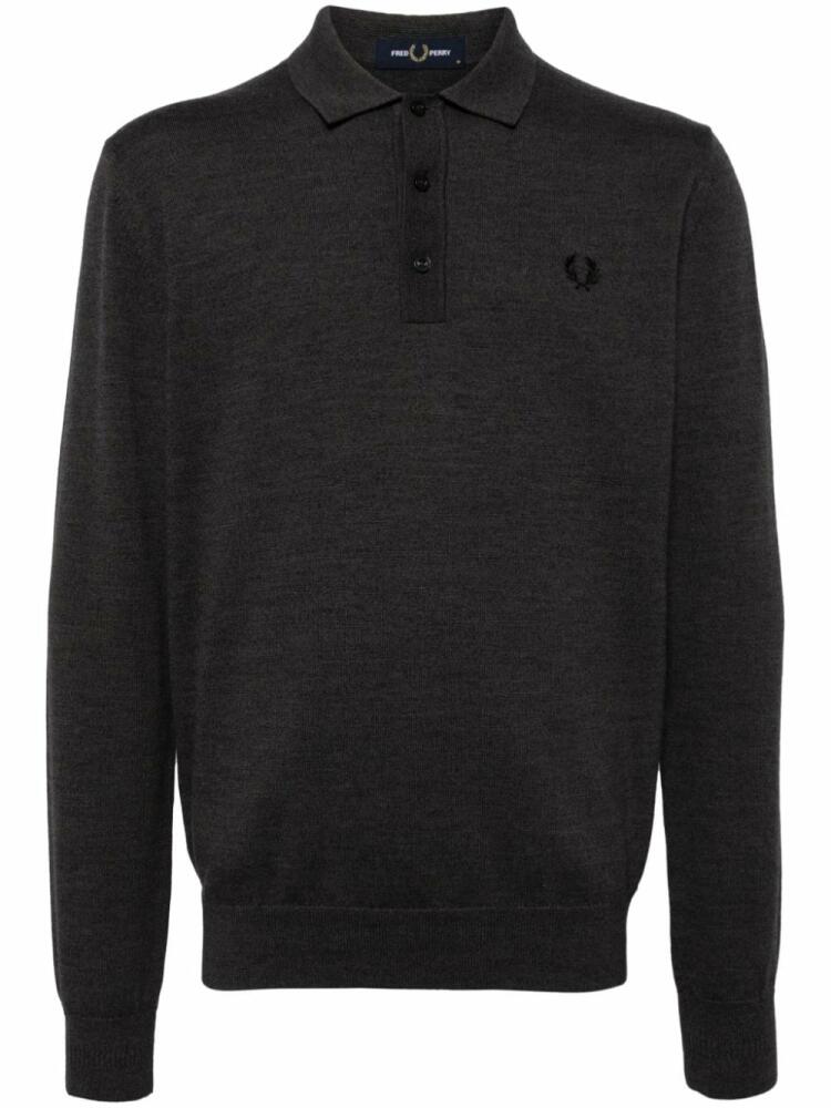 Fred Perry logo-embrioidered polo shirt - Grey Cover