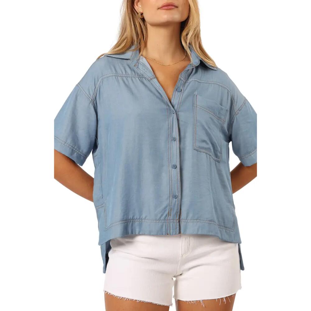 Petal & Pup Lyna Button-Up Shirt in Blue Cover